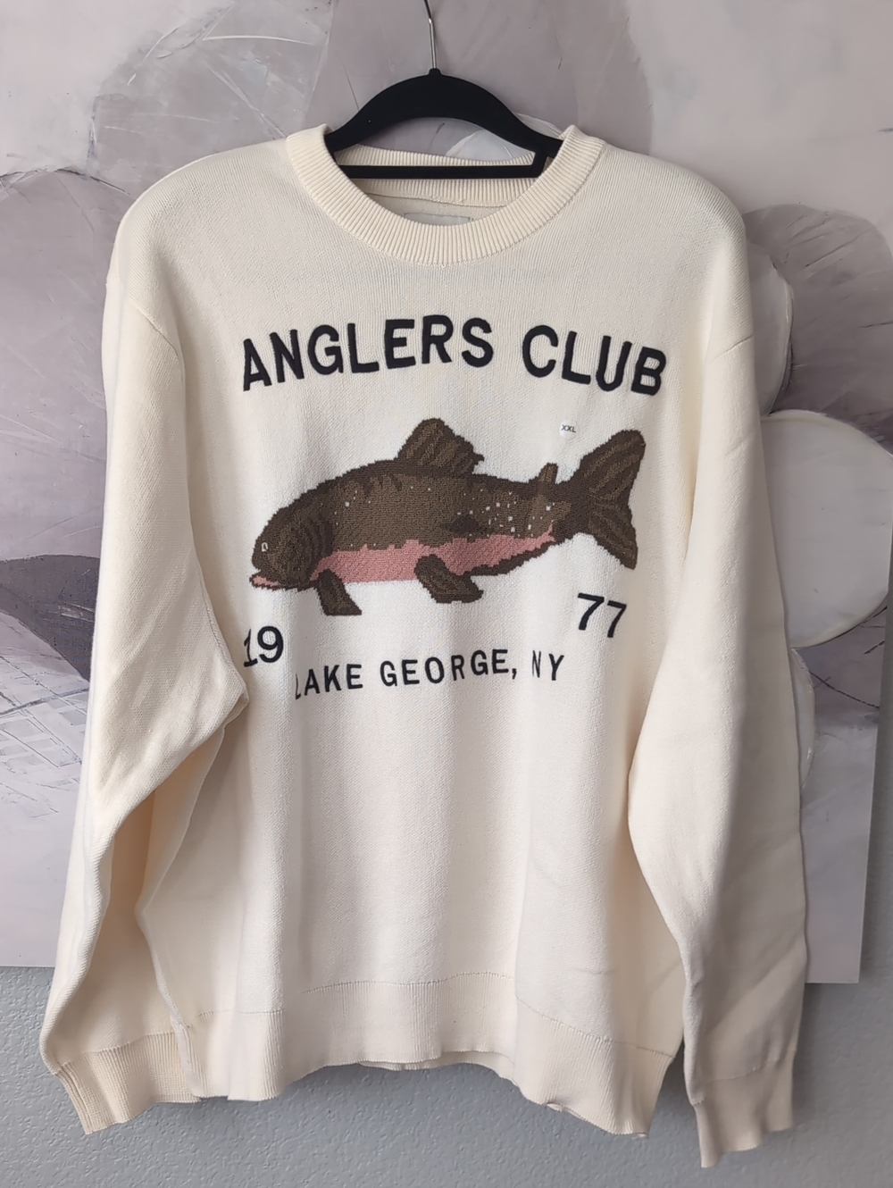 American Eagle Outfitters Lake George NY Trout Crew Neck Sweater  Large Nwt ❤️